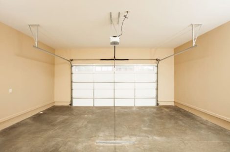 Empty beige garage