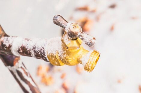 Frozen pipe and spicket outside of Seattle home