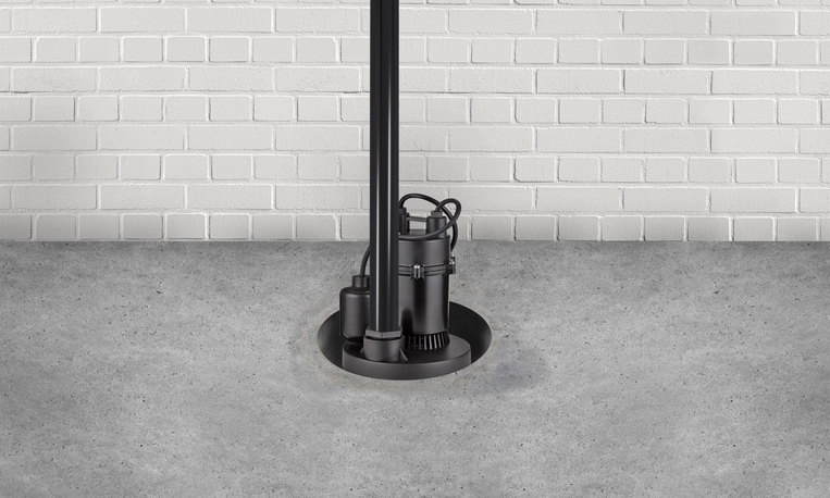 Submersible water Pump for flood prevention in a basement floor
