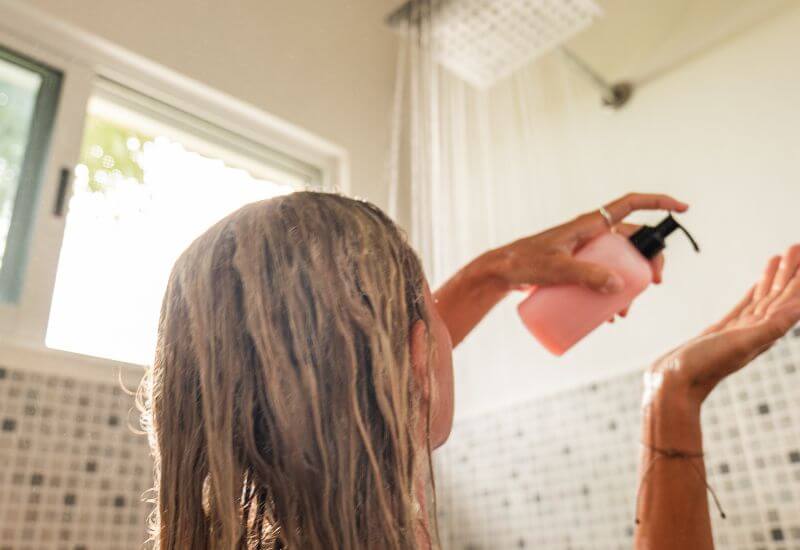 Woman in shower