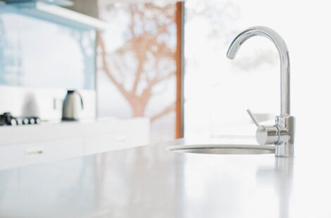 Close up image of kitchen sink