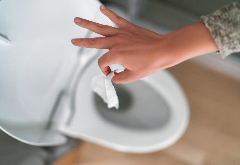 Dissolving toilet paper clogs in the toilet drain in Seattle