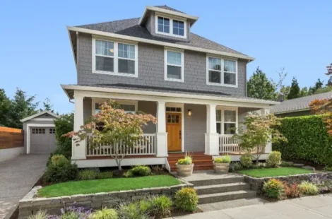 A house with a plumbing vent pipe in Seattle, Washington